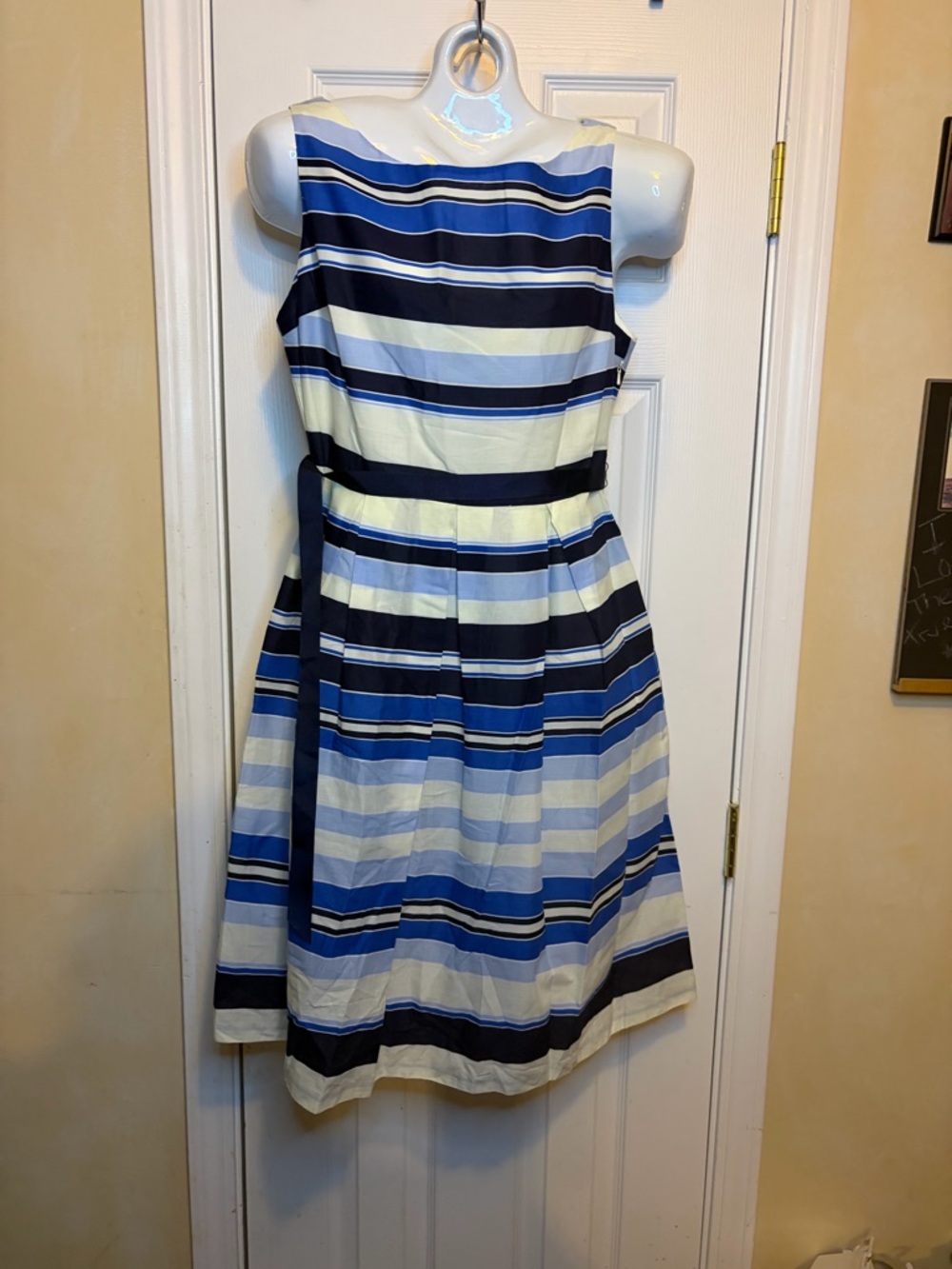 Vintage J.G. Hook Blue & White Striped Nautical Dress👗Sz 8P